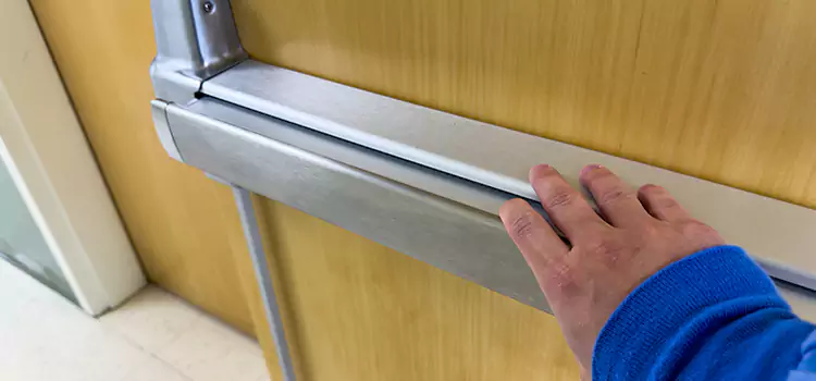 Installing a Push Bar on a Door Santa Fe